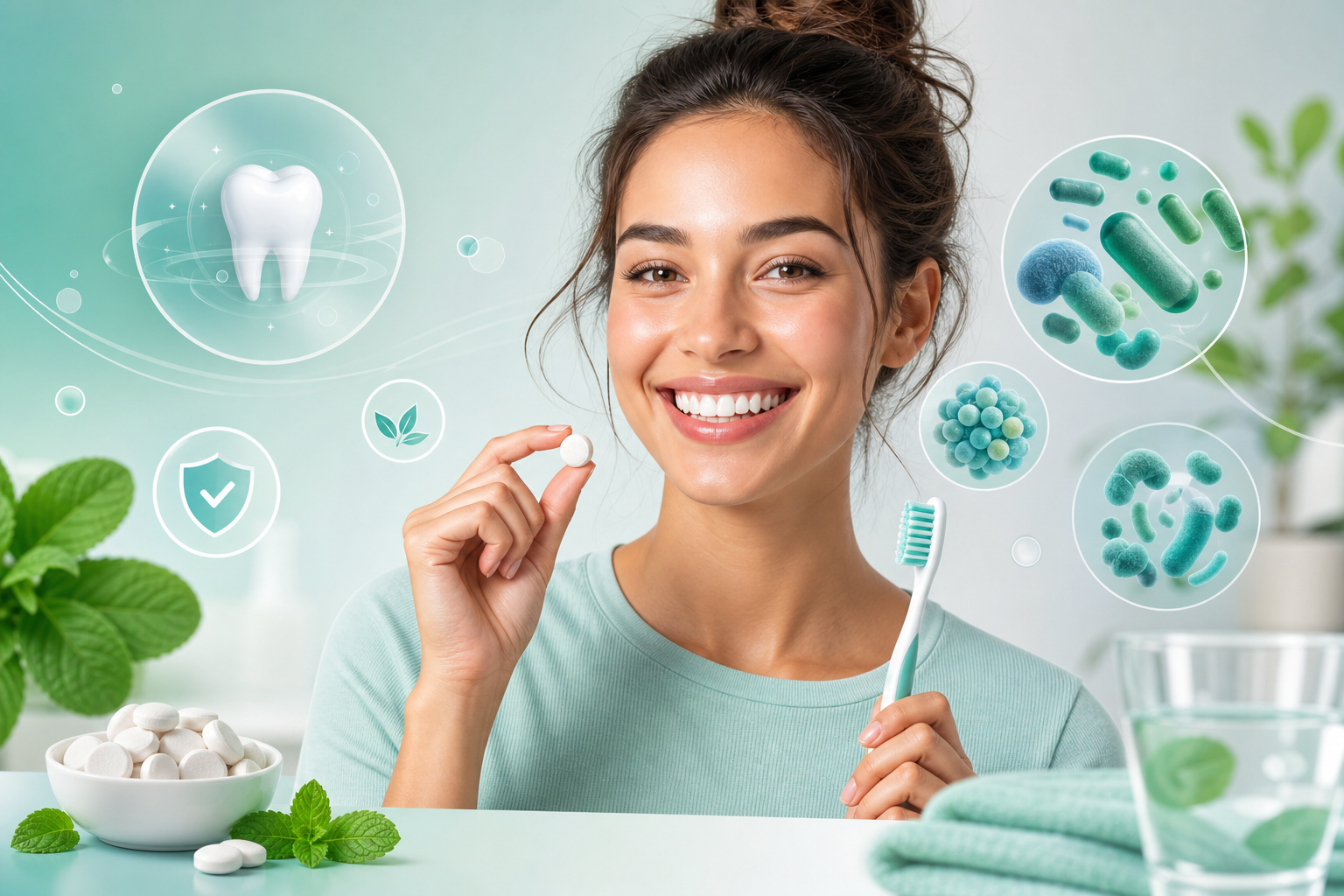 Product-themed illustration for DentaBiome